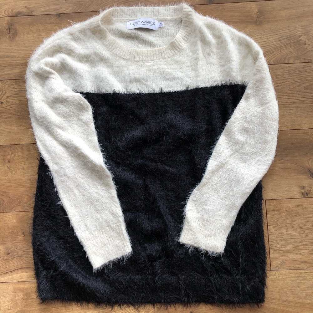 Black & White Fuzzy Sweater